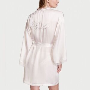 New! Victorias Secret white rhinestone Bride robe 41544
